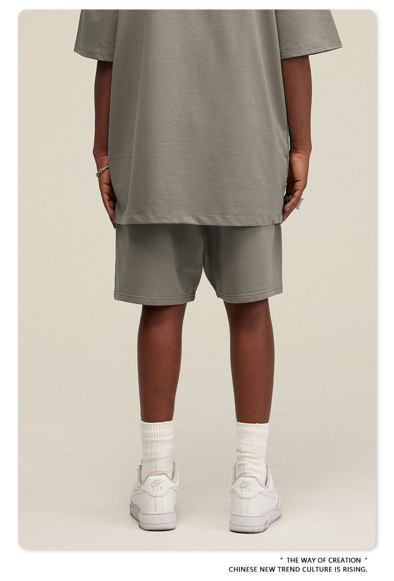 Be Men's 2024 Heavy Fog Teen Fashion Brand Men's Loose Cropped Pants Men's Sports Casual Shorts Summer