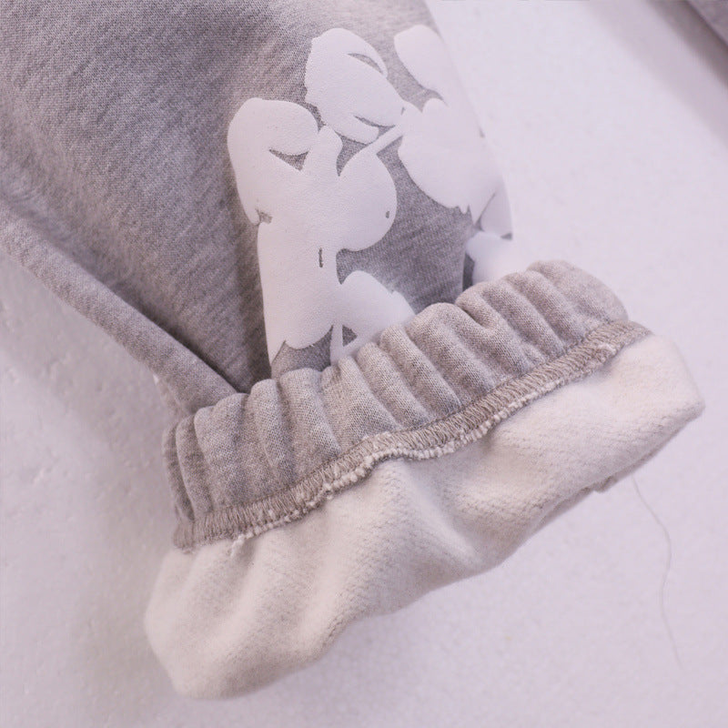 380gsm Denim tears Puff Print Sweatshirt and Sweatpants Casual Hoodie Men's and Women's Sports Suit