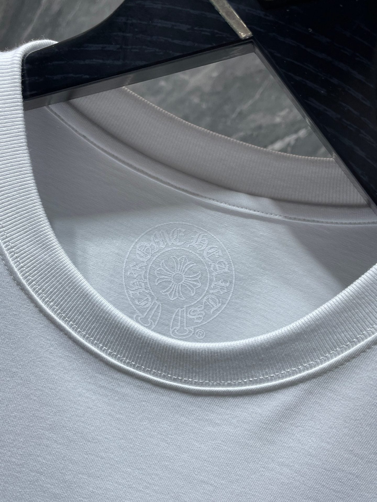 Chrome Hearts Letter Colorful Cross Flower Arm Double Yarn Short Sleeve T-Shirt for Men