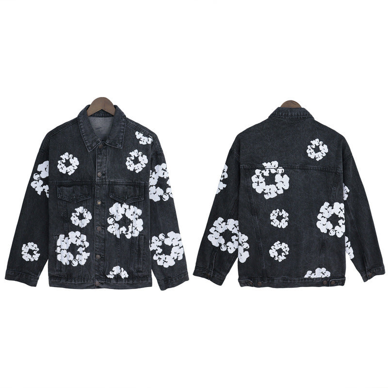 380gsm Denim tears Puff Print Sweatshirt and Sweatpants Casual Hoodie Men's and Women's Sports Suit