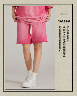 Be Men's 2024 Heavy Fog Teen Fashion Brand Men's Loose Cropped Pants Men's Sports Casual Shorts Summer