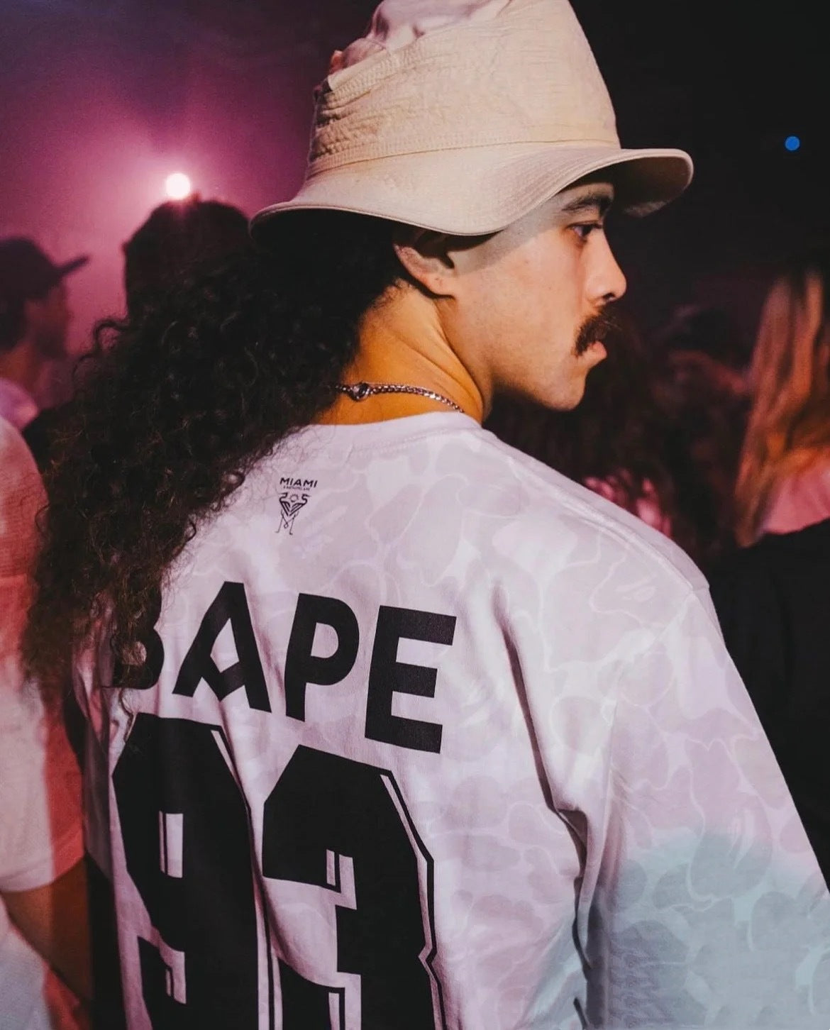 Bape Miami Short Sleeve Set 100% Cotton Round Embroidered Badge Unisex Loose T-Shirt