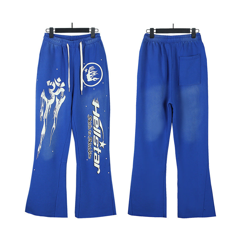 Part2-Hellstar Washed and Worn Hoodie Sweater Trousers Suit