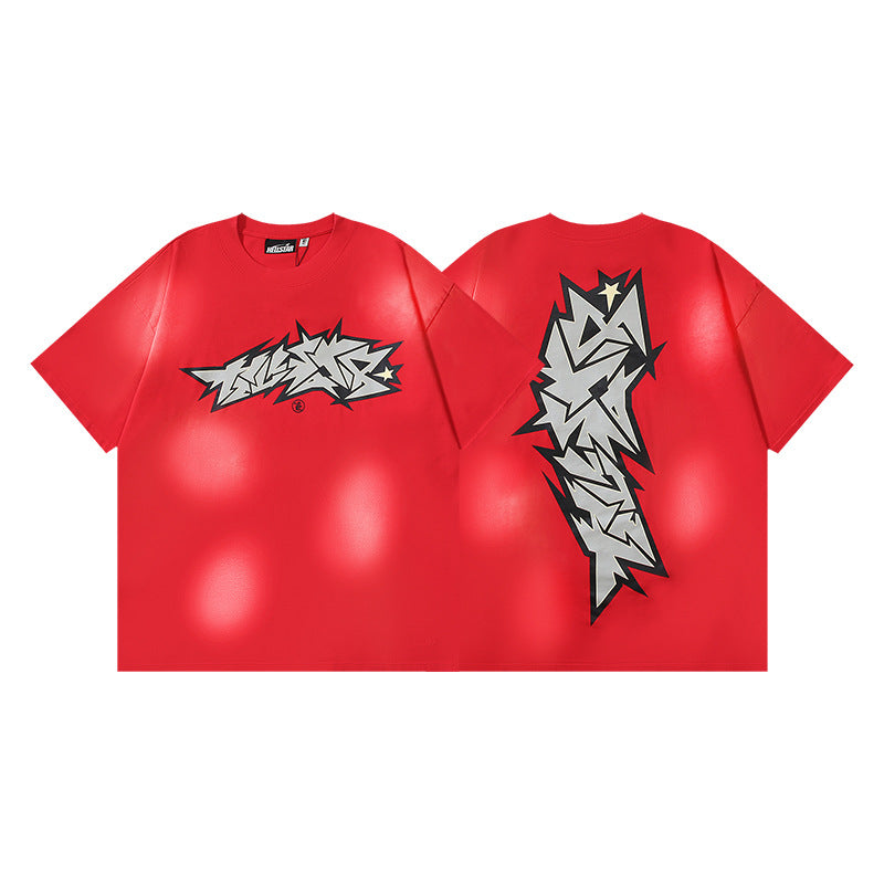 2024 SS Hell starLoose Pullover Short Sleeve T-shirt Green Less