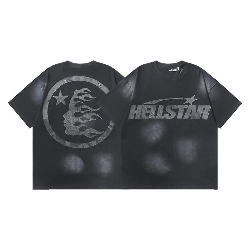 2024 SS Hell starLoose Pullover Short Sleeve T-shirt Green Less