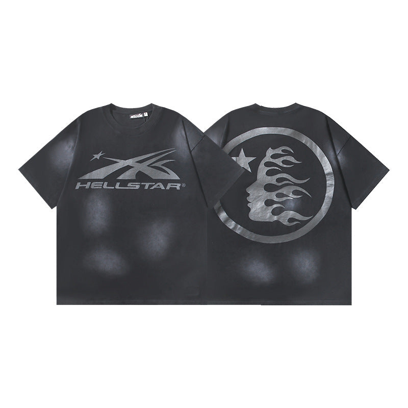 2024 SS Hell starLoose Pullover Short Sleeve T-shirt Green Less