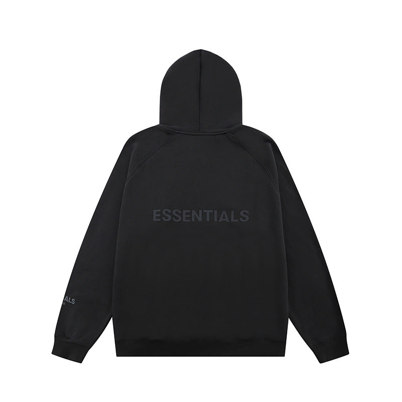 ESS Silicone Letter Zipper with Fleece Lining100% Cotton Hooded Sweater