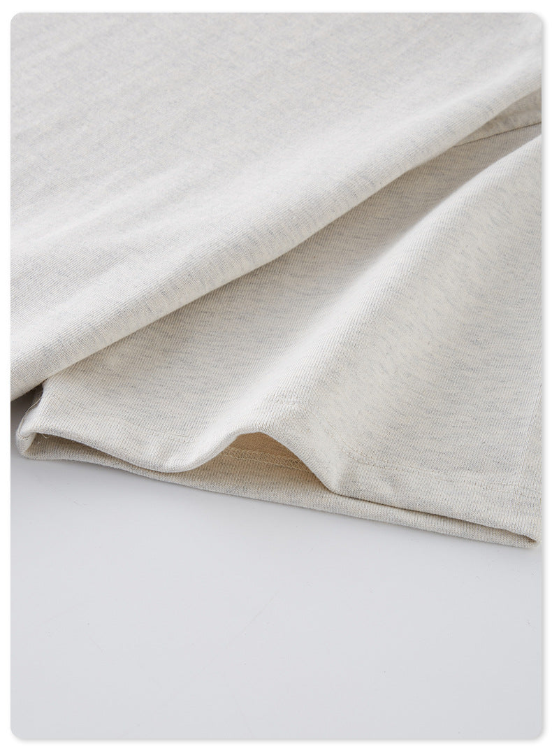 Be Men's 2024 Bashi Cotton T-shirt Heavy Loose Teen Short-Sleeved Men's T Summer Fashion Brand Short Sleeve T-shirt Men's