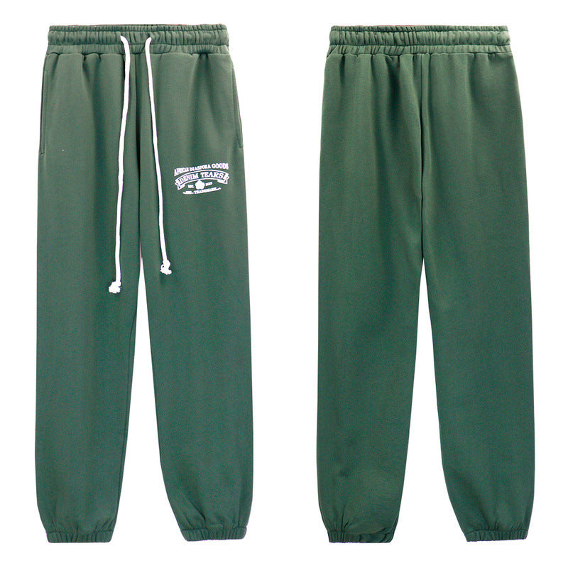 DENIMTEARS Kapok Foam Printed Trendy Brand Sweatshirt and Sweatpants Casual Hoodie Unisex Sports Set