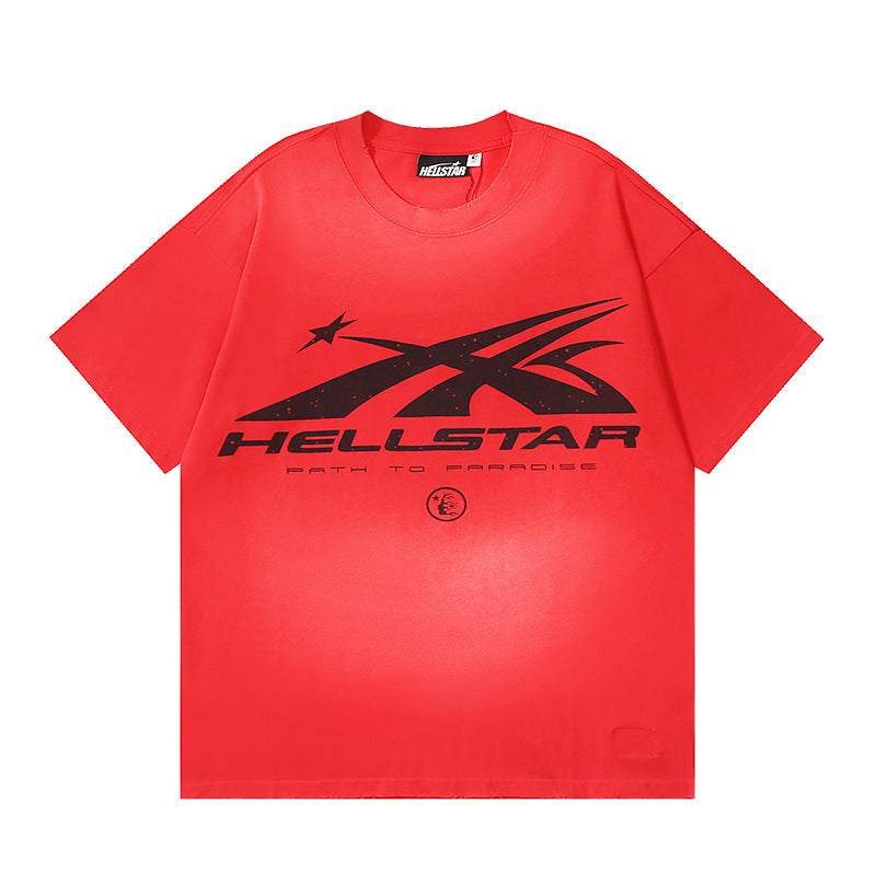 2024 SS Hell starLoose Pullover Short Sleeve T-shirt Green Less