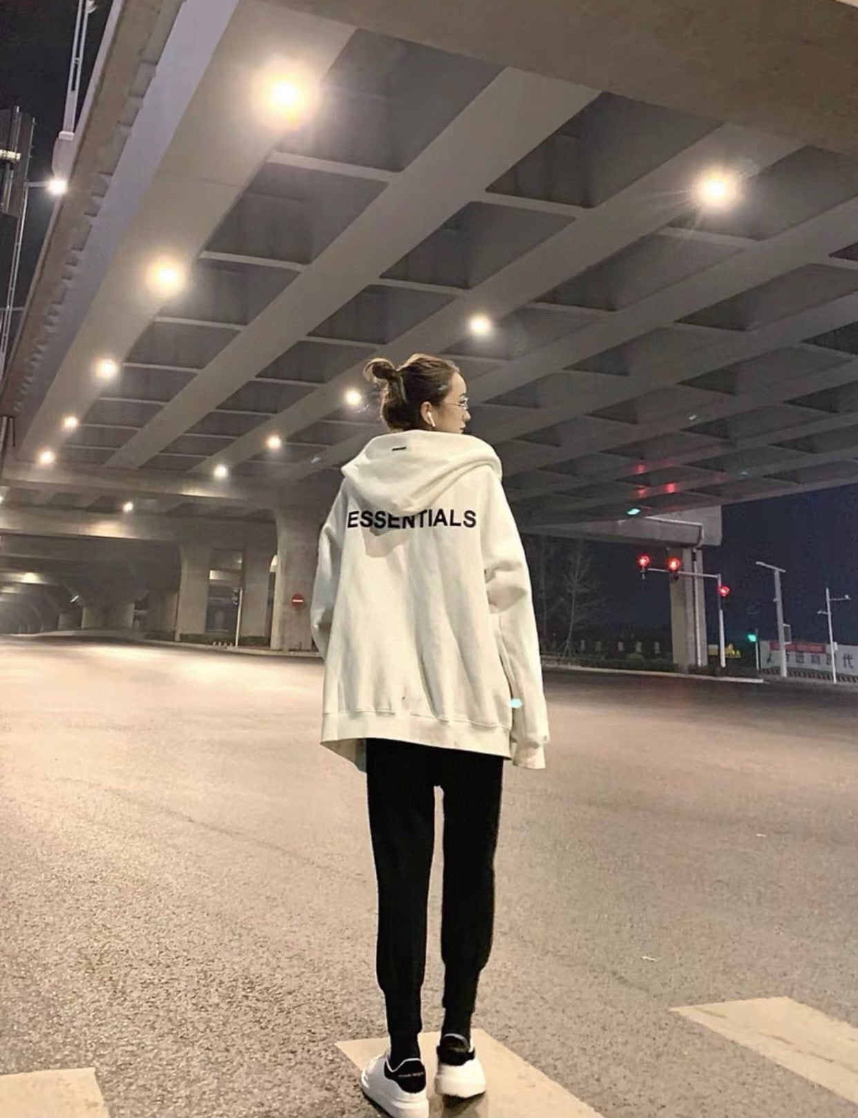 ESS Silicone Letter Zipper with Fleece Lining100% Cotton Hooded Sweater