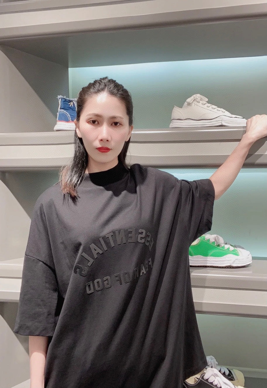 ESS **Half Arc 24ss Spring Silicone Letter 380gsm Heavy Crew Neck 100% Cotton Short Sleeve T-shirt