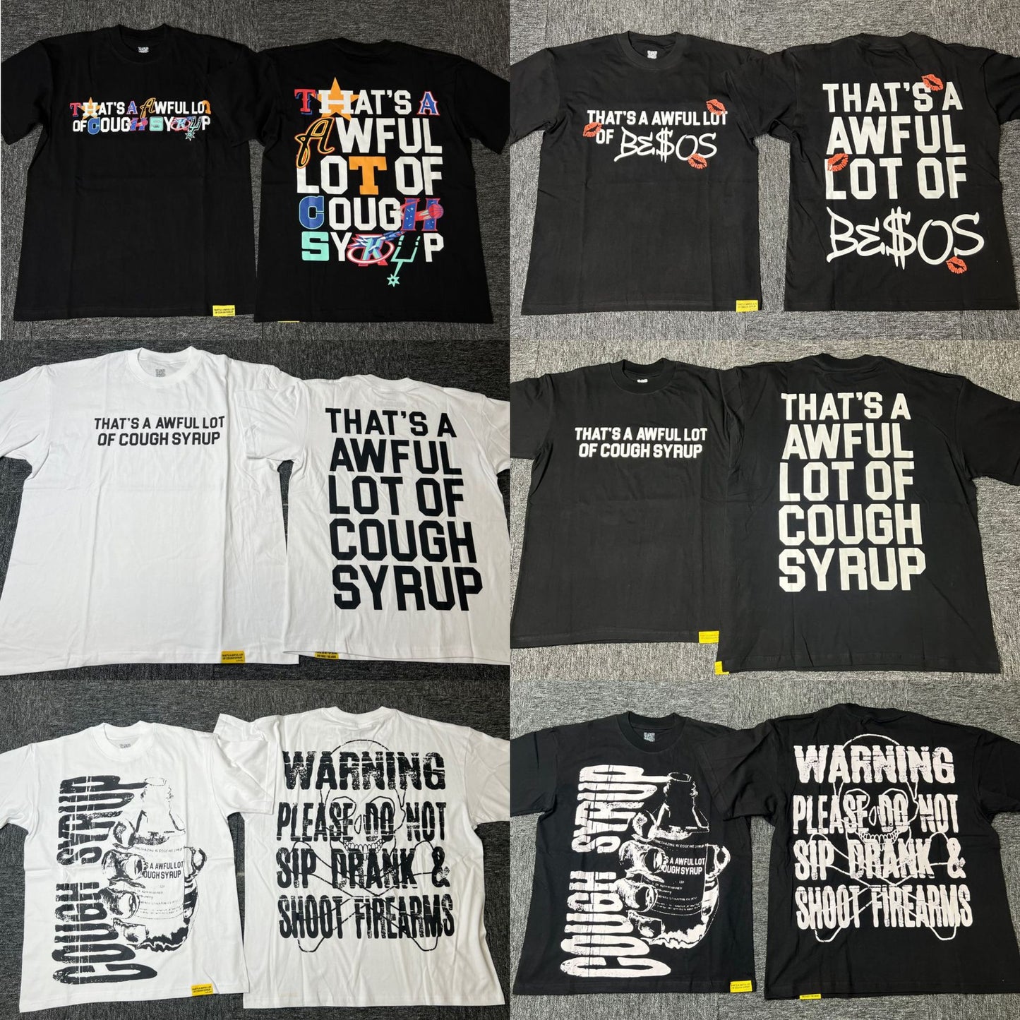 THAT'S AWFUL LOT OF COUGH SYRUP Crew Neck T-Shirt 100% Short Sleeve