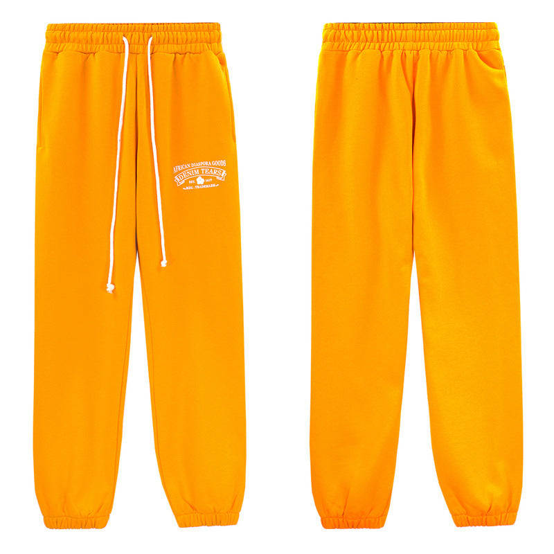 DENIMTEARS Kapok Foam Printed Trendy Brand Sweatshirt and Sweatpants Casual Hoodie Unisex Sports Set