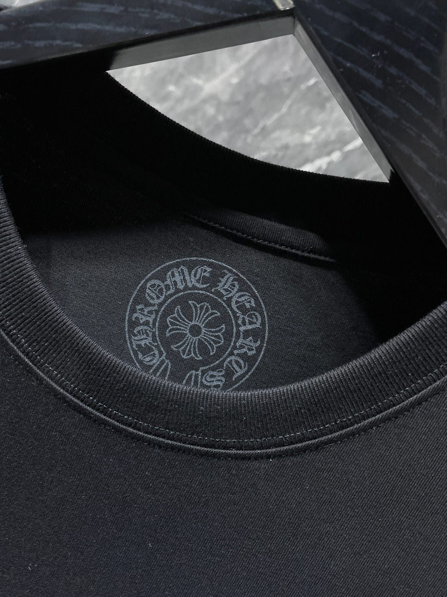 Chrome Hearts Letter Colorful Cross Flower Arm Double Yarn Short Sleeve T-Shirt for Men