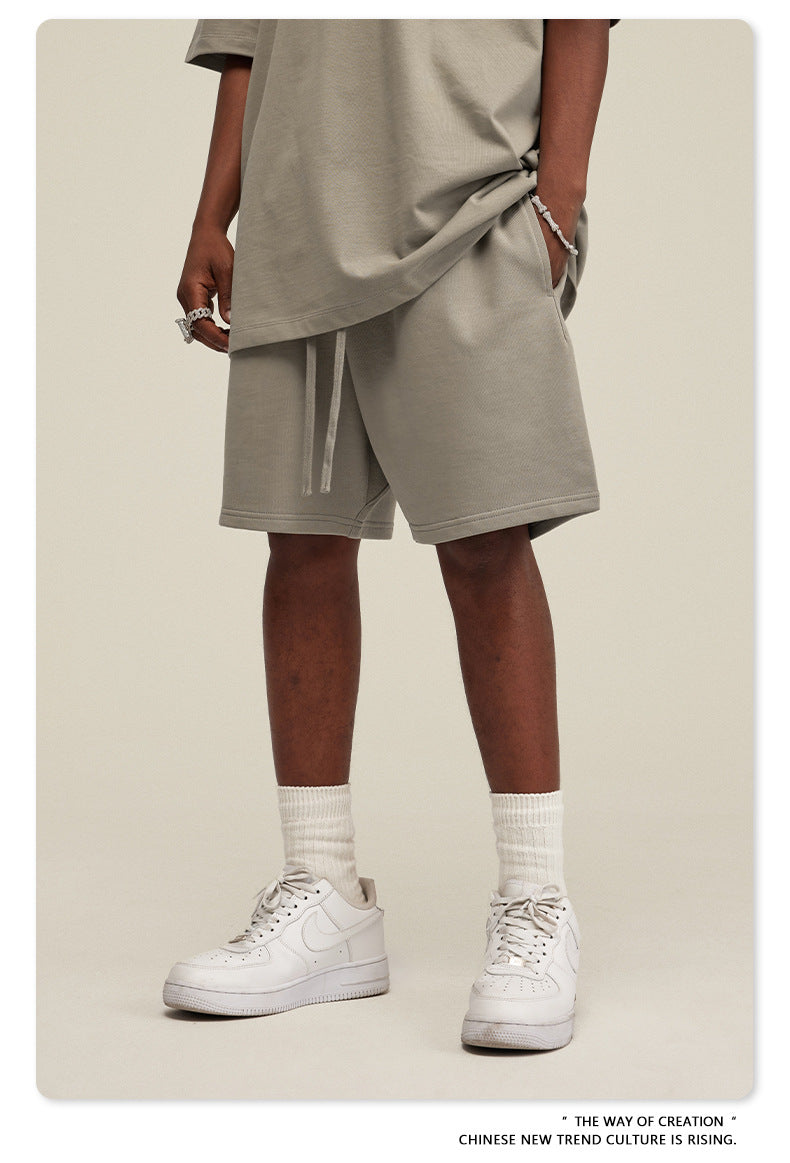 Be Men's 2024 Heavy Fog Teen Fashion Brand Men's Loose Cropped Pants Men's Sports Casual Shorts Summer