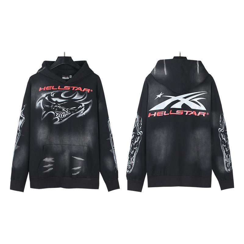 Hellstar Washed and Worn Hoodie Sweater Trousers Suit