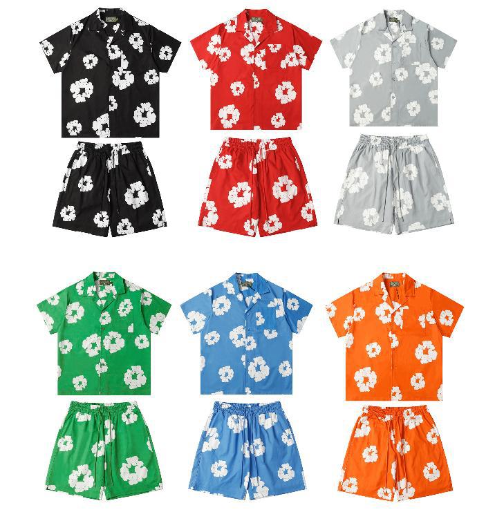 DENIMTEARS Kapok Foam Printed Trendy Brand Sweatshirt and Sweatpants Casual Hoodie Unisex Sports Set