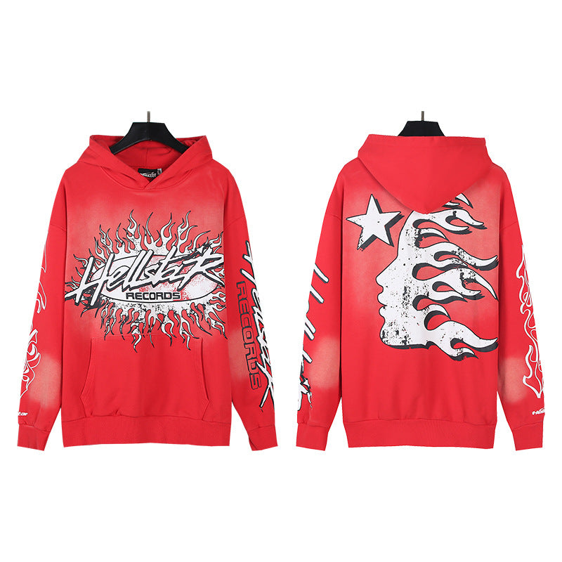 Part2-Hellstar Washed and Worn Hoodie Sweater Trousers Suit