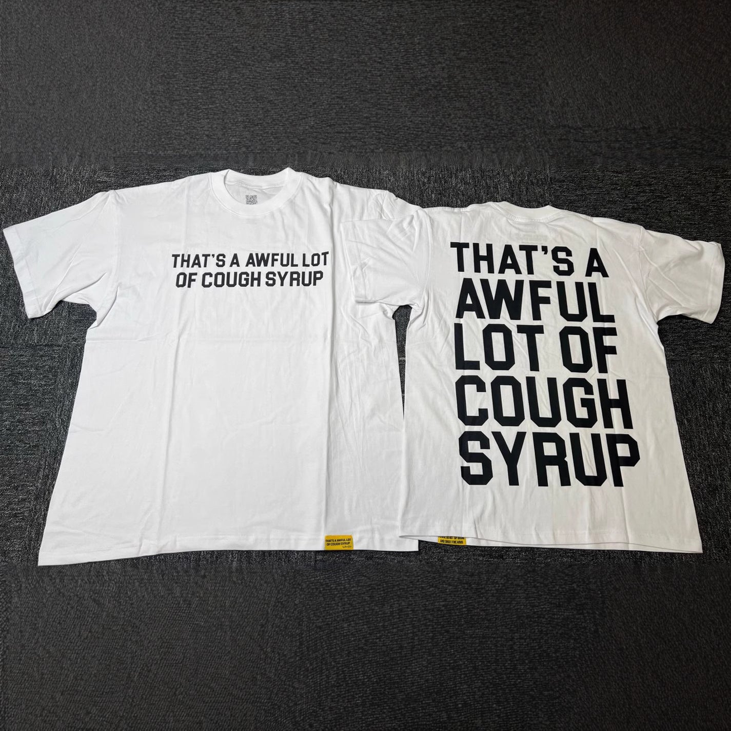 THAT'S AWFUL LOT OF COUGH SYRUP Crew Neck T-Shirt 100% Short Sleeve