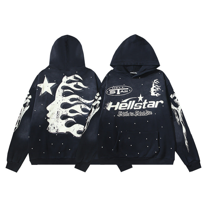 Hellstar Washed and Worn Hoodie Sweater Trousers Suit