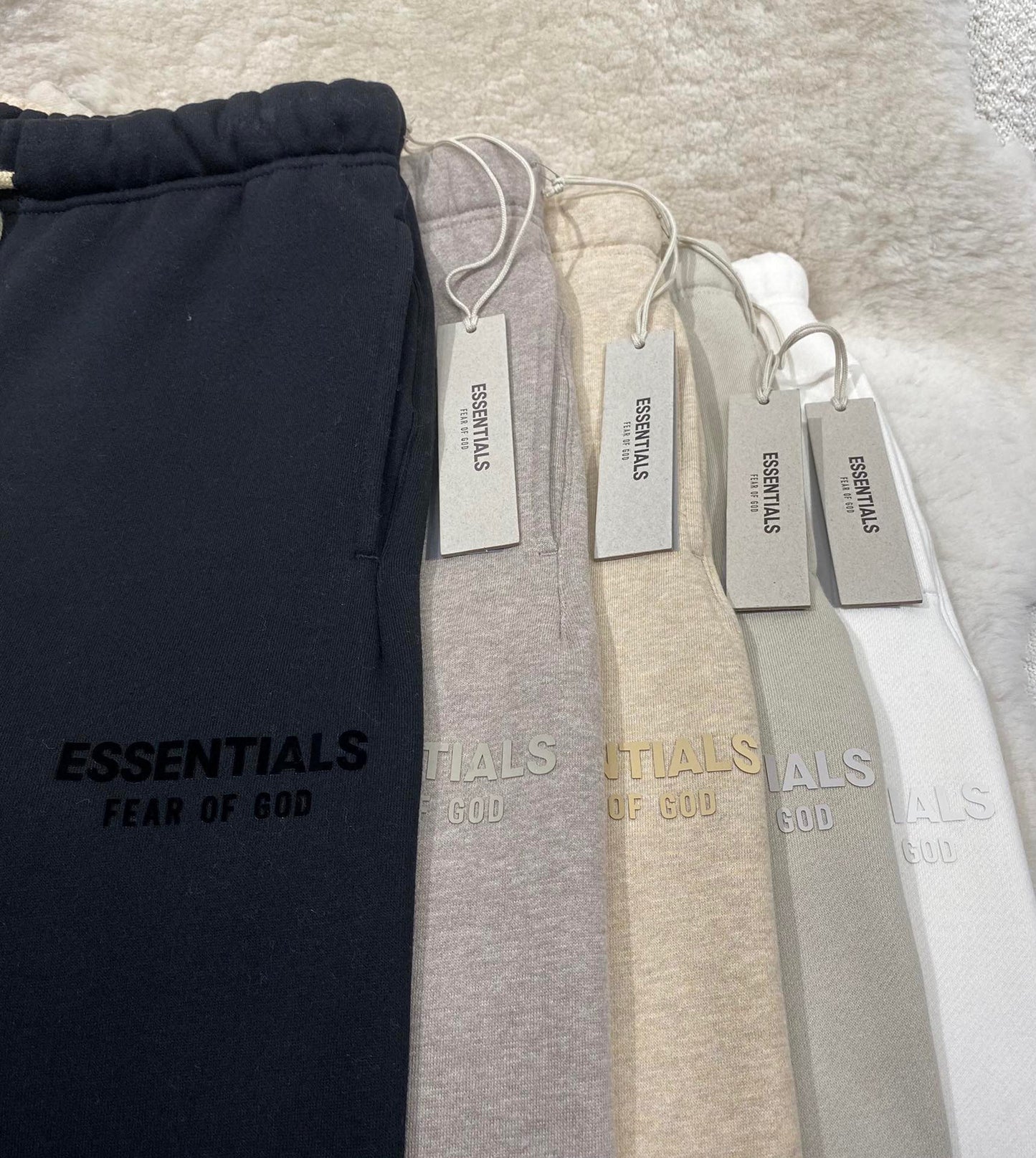 Ess*** Multi-Line Fog Silicone Letters Thickened Sports Casual Sweatpants Trousers