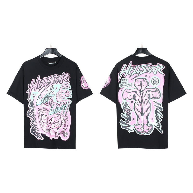 HS6001-1 Hellstar 100% cotton NFC short T shirt  for men