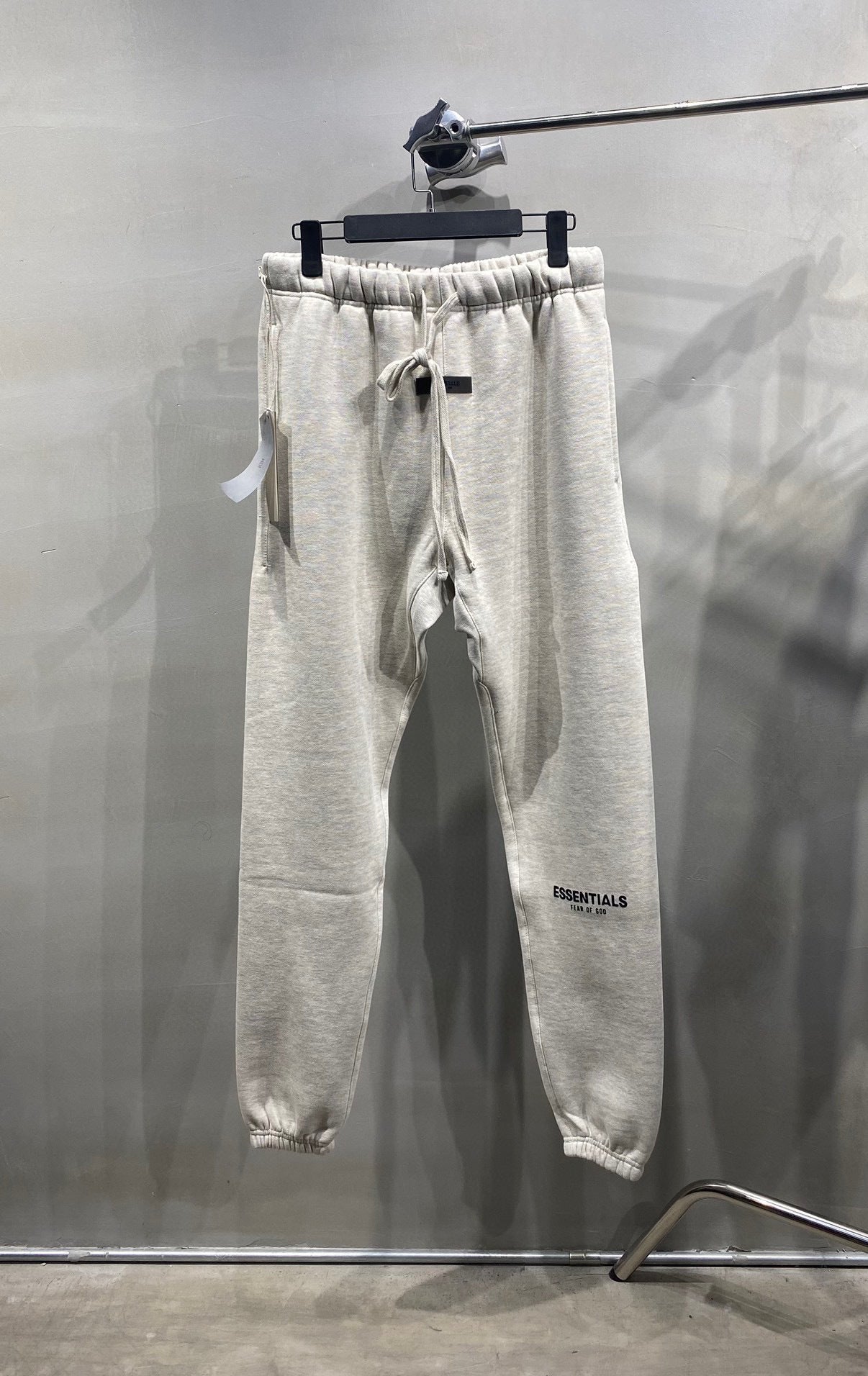 Top ESS **Fog Ankle-Tied Flocking Letter High Street Fleece-lined Loose Casual Sweatpants Trousers