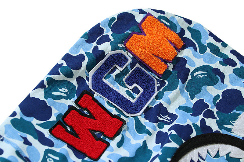 Bape Shark Head Classic Men's Sweatshirt Casual Loose Hooded Top Women's Jacket