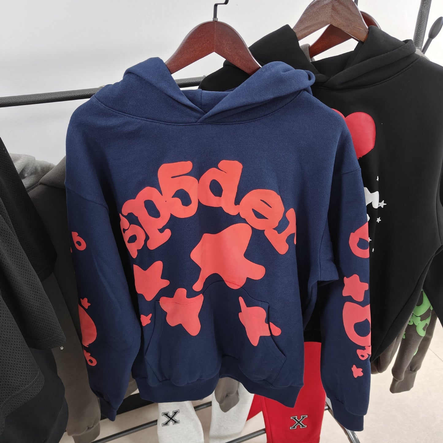 part2- 430gsm Sp5der Hoodies 100% Cotton Hoodie for men and women