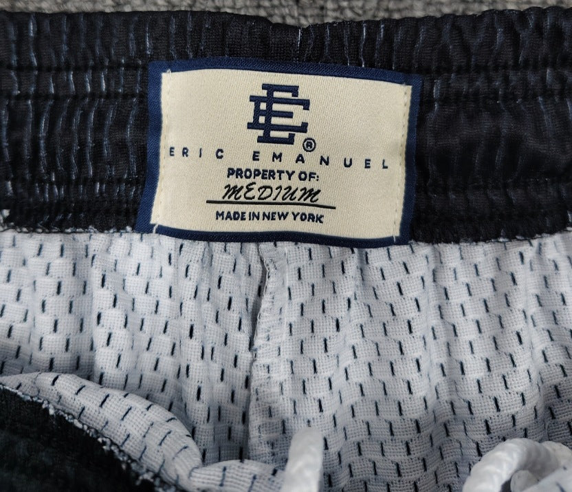 EE Black Graffiti Mesh Sports Shorts for Men