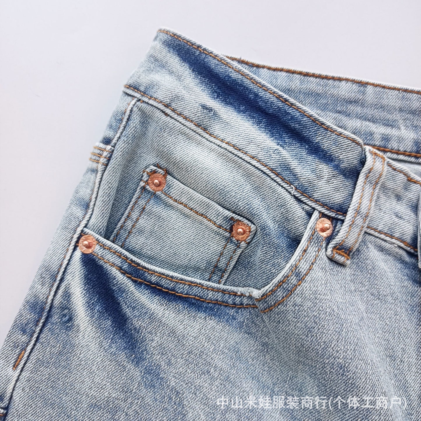 PP6606 PURPLE Jeans American Hip-Hop Ripped PB Ink Splash Jeans