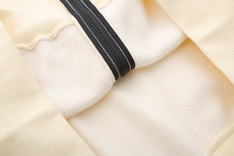 ESS Silicone Letter Zipper with Fleece Lining100% Cotton Hooded Sweater