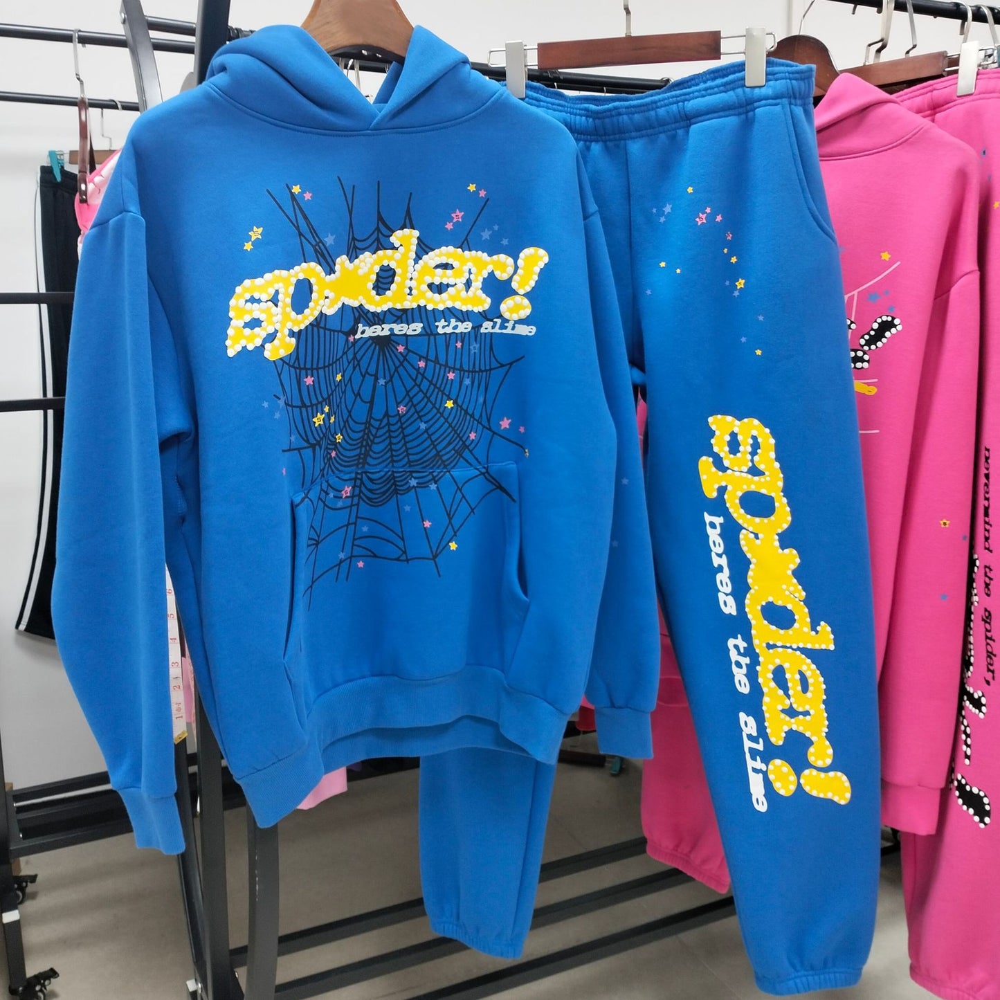 part2- 430gsm Sp5der Hoodies 100% Cotton Hoodie for men and women