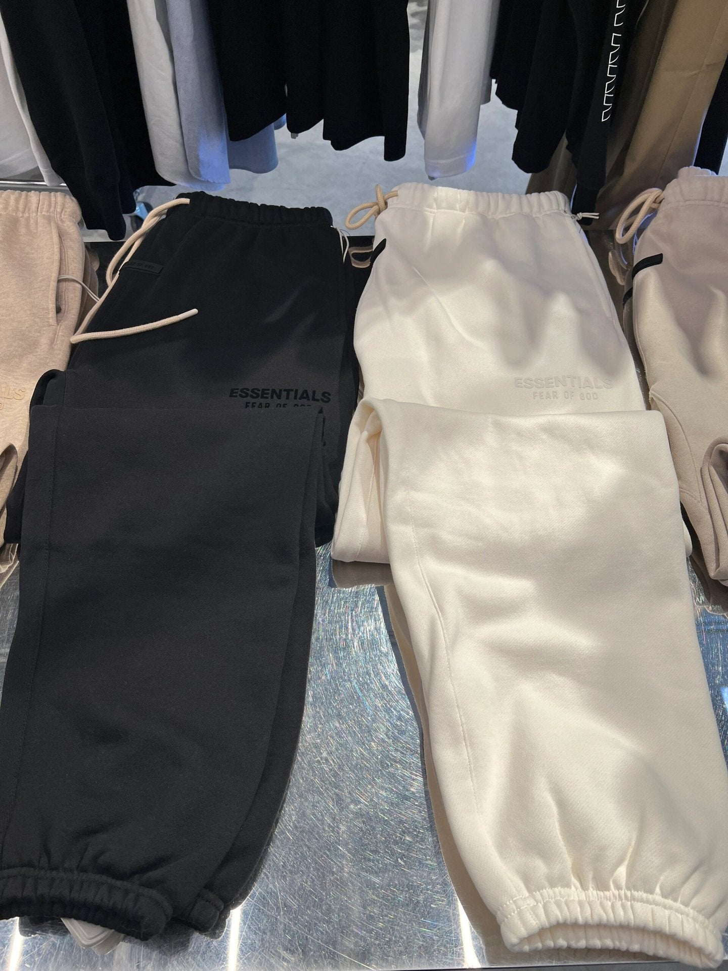 Ess*** Multi-Line Fog Silicone Letters Thickened Sports Casual Sweatpants Trousers