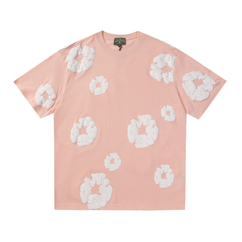 DENIMTEARS Kapok Foam Printed Trendy Brand Sweatshirt and Sweatpants Casual Hoodie Unisex Sports Set