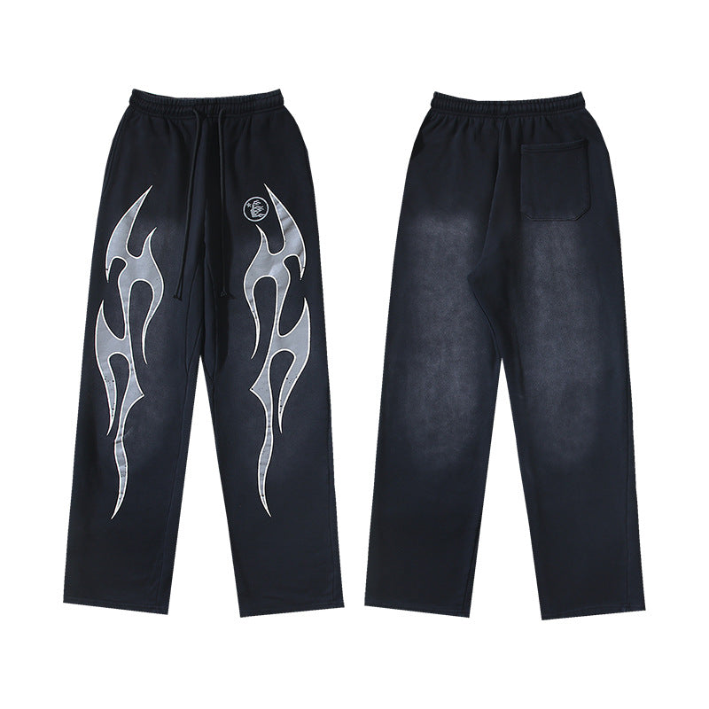 Part2-Hellstar Washed and Worn Hoodie Sweater Trousers Suit