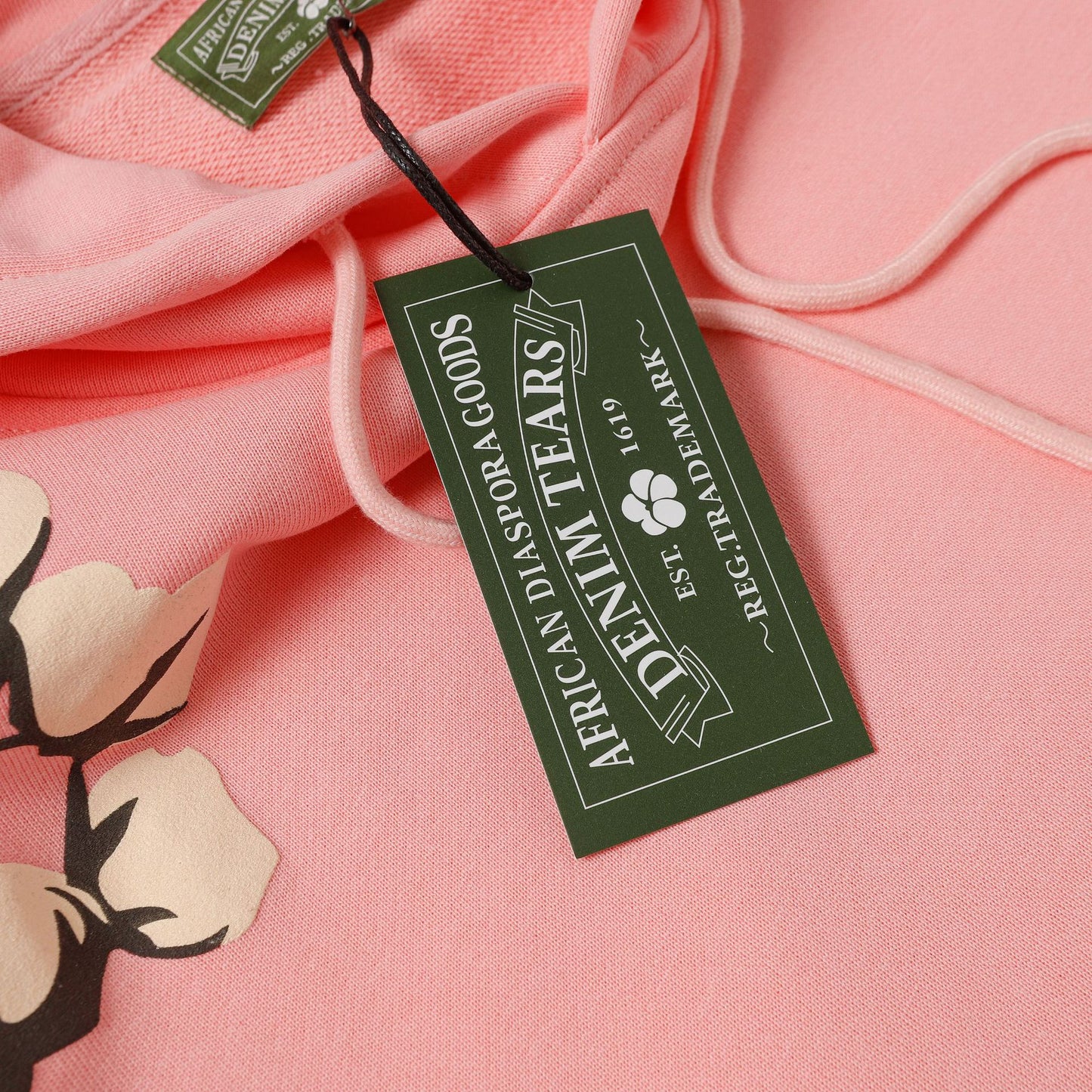 New Denim 380gsm tears 100% cotton flowers men hoodies