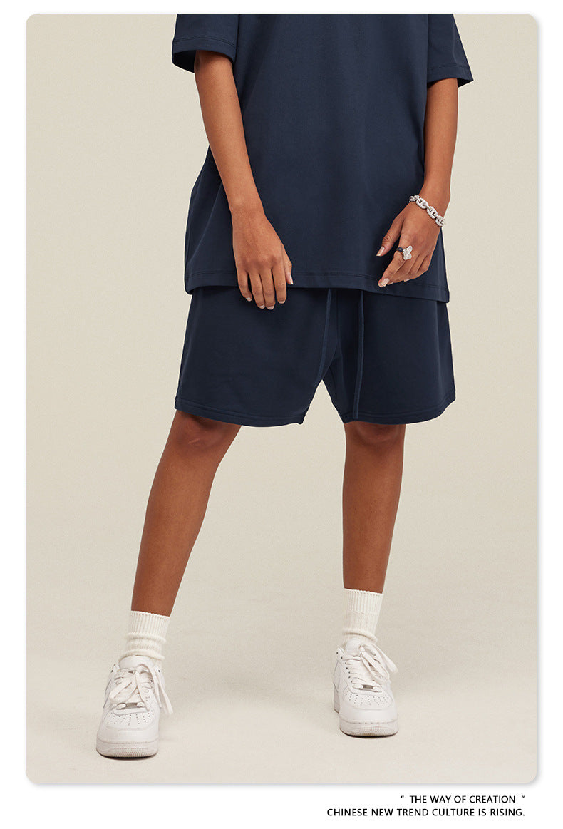 Be Men's 2024 Heavy Fog Teen Fashion Brand Men's Loose Cropped Pants Men's Sports Casual Shorts Summer