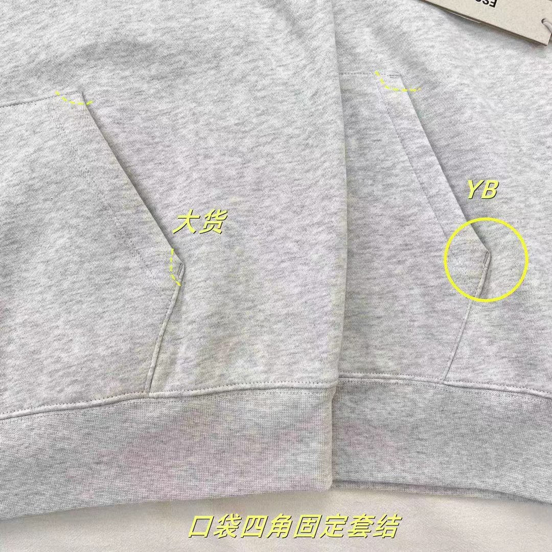 Top 1:1 Stock X Essentials Fog Fleece Thermal Hoodie Hoodie