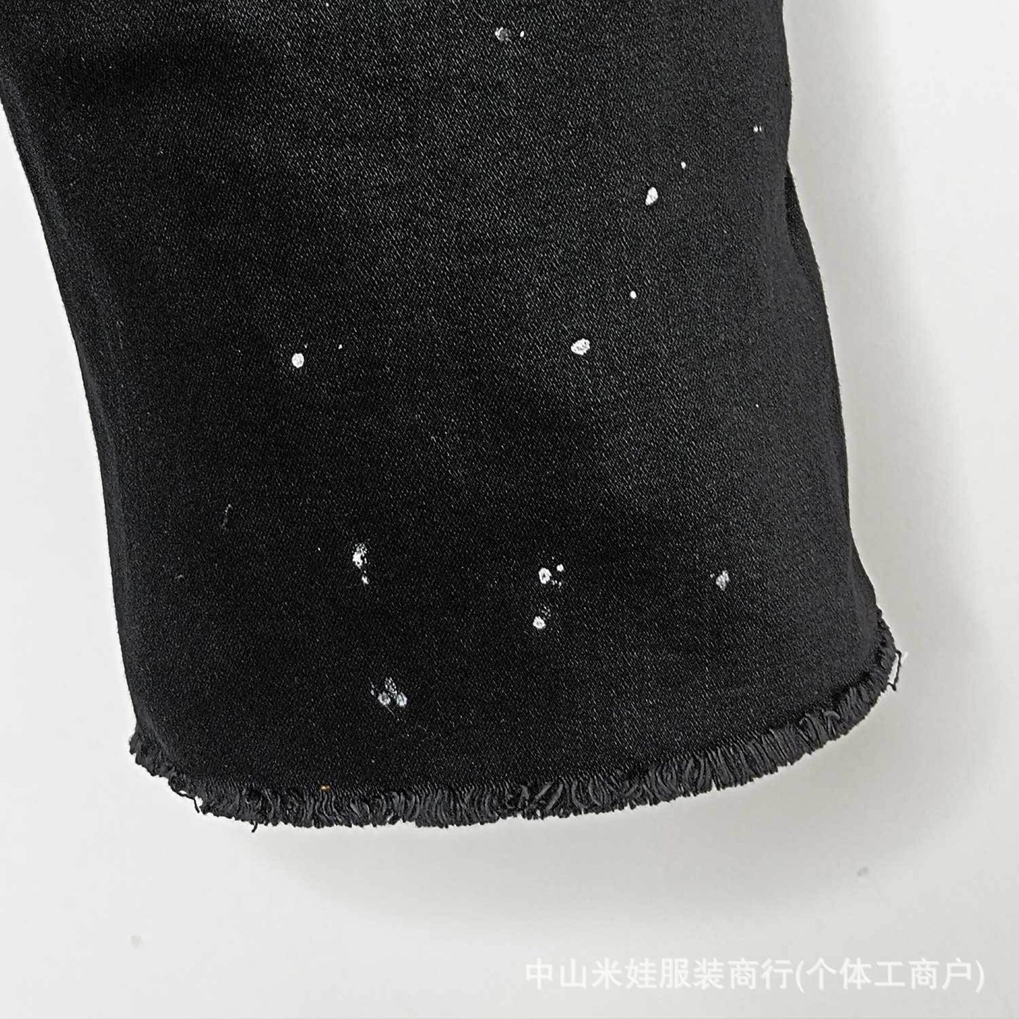 Purple Jeans Men's Distressed Denim Shorts Five-Point Shorts