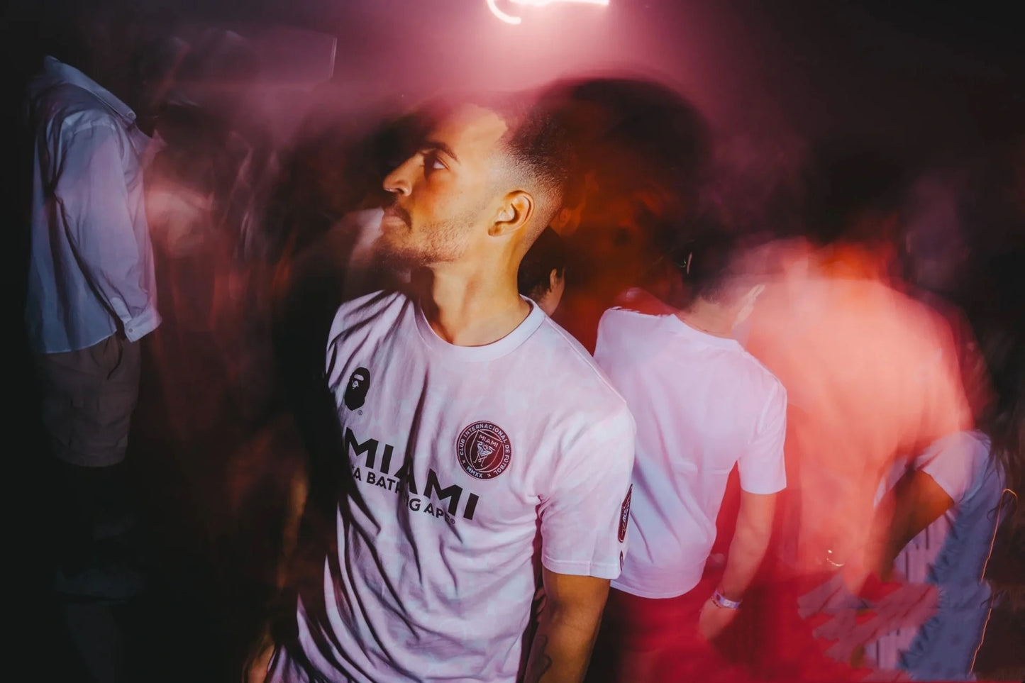 Bape Miami Short Sleeve Set 100% Cotton Round Embroidered Badge Unisex Loose T-Shirt