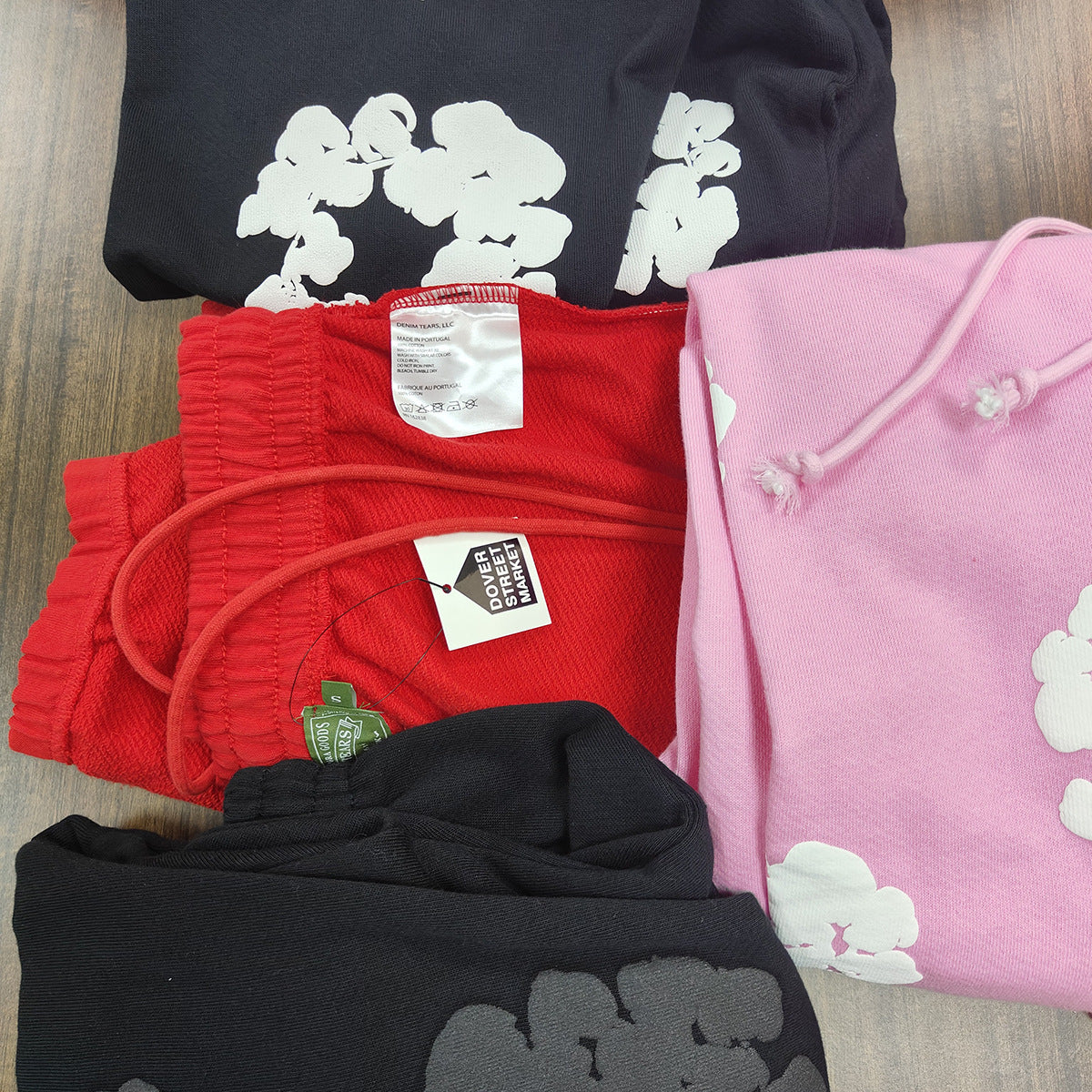 DENIM Puffy Printed 450gsm 100% Cotton Long Pants Sweater for women and men