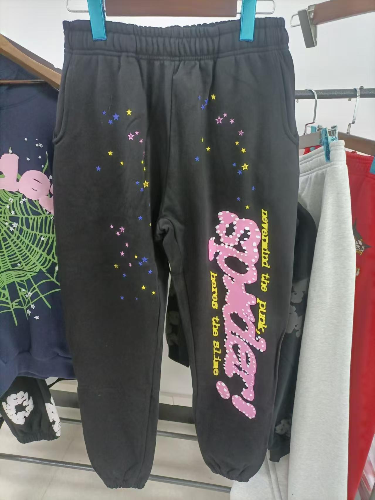 420 gsm 100% cotton spider sweater long pants sp5der