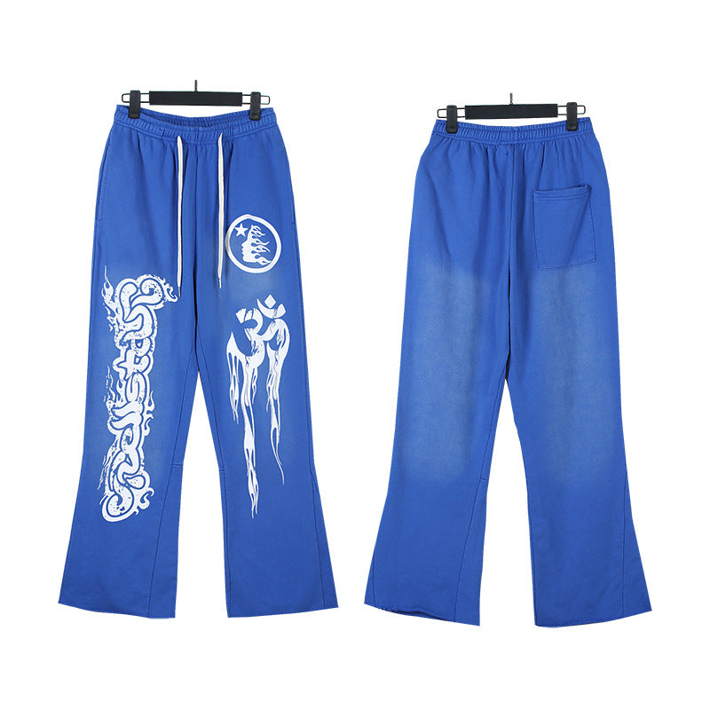 Part2-Hellstar Washed and Worn Hoodie Sweater Trousers Suit