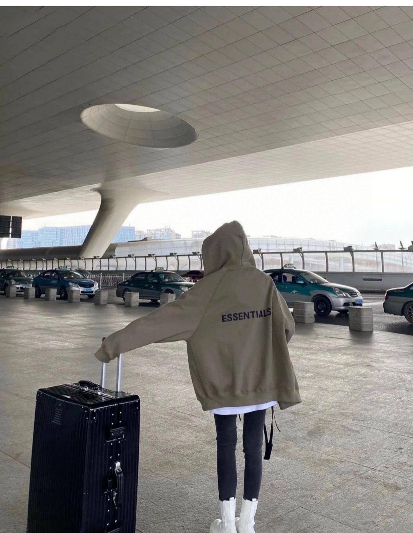 ESS Silicone Letter Zipper with Fleece Lining100% Cotton Hooded Sweater