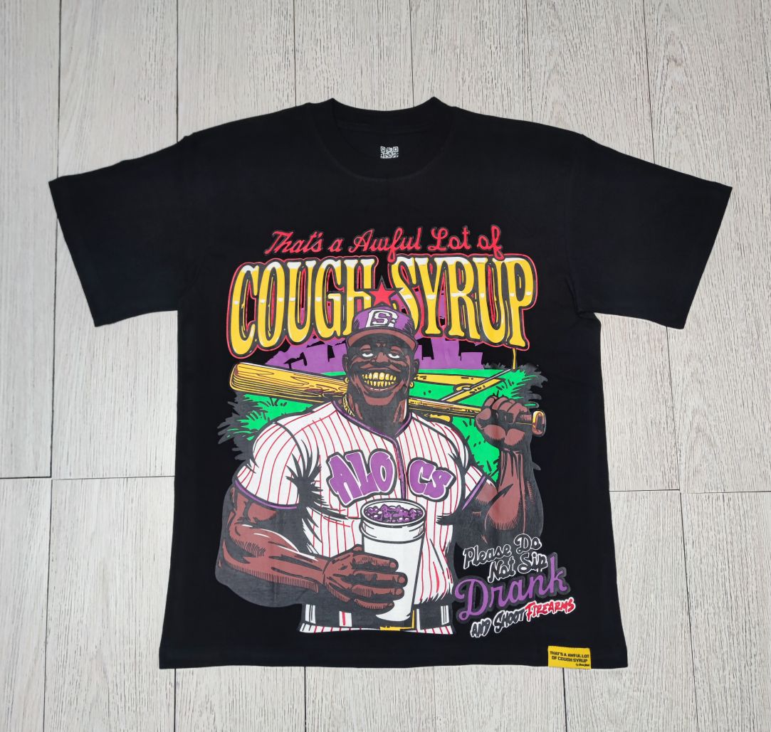 THAT'S AWFUL LOT OF COUGH SYRUP Crew Neck T-Shirt 100% Short Sleeve