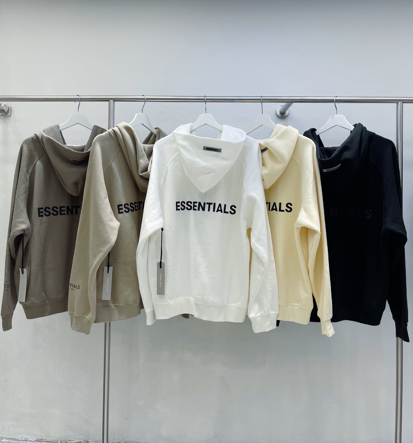 ESS Silicone Letter Zipper with Fleece Lining100% Cotton Hooded Sweater