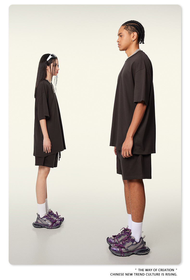 Be Men's 2024 Heavy Fog Teen Fashion Brand Men's Loose Cropped Pants Men's Sports Casual Shorts Summer