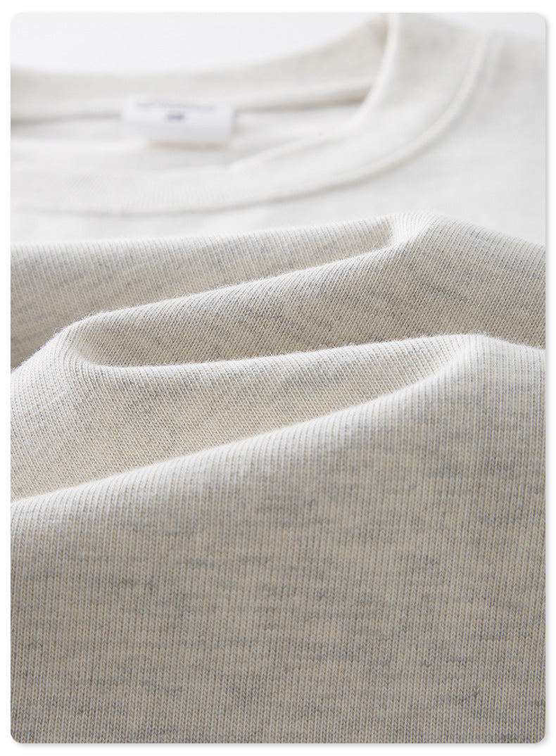 Be Men's 2024 Bashi Cotton T-shirt Heavy Loose Teen Short-Sleeved Men's T Summer Fashion Brand Short Sleeve T-shirt Men's